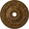 Ekena Millwork Flagstone Medallion (Canopies up to 3 7/8"), 30"OD x 3 7/8"ID x 3 1/4"P, Smokey Topaz Crackle CM30FLSTC - alternate 1